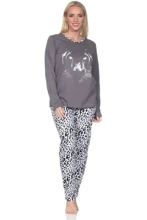 Normann Pyjama Damen langarm Pyjama mit Animal Motiv – auch in Übergröße - Verkäufer: Fairway
