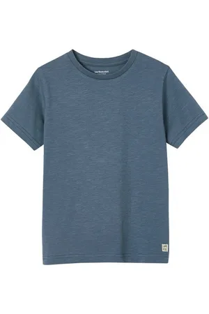 Vertbaudet Kurzarmshirt Jungen T-Shirt BASIC Zierlabel am Saum - Verkäufer: