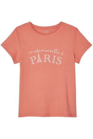 Vertbaudet Kurzarmshirt Mädchen T-Shirt, Message-Print BASIC - Verkäufer: