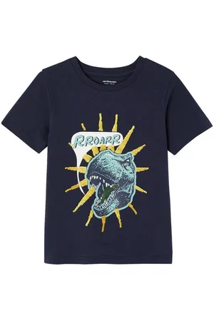 Vertbaudet Kurzarmshirt Jungen T-Shirt mit Wende-Pailletten - Verkäufer: