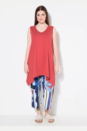 Ulla Popken Longshirt Longtop Zipfelsaum A-Linie V-Ausschnitt - Verkäufer: Popken Fashion Group