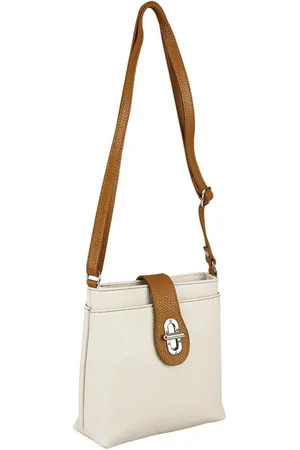 Alessandro Umhängetasche Crema, Echt Leder, Made in Italy