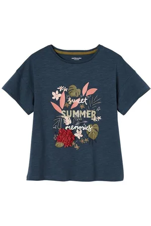 Vertbaudet Kurzarmshirt Mädchen T-Shirt mit Rüschenmotiv - Verkäufer: