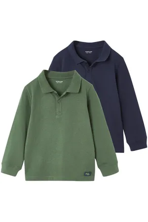 Vertbaudet Langarm-Poloshirt 2er-Pack Jungen Rugbyshirts Knopfleiste - Verkäufer: