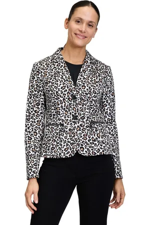 Betty Barclay Kurzblazer Kurzblazer mit Animalprint Material