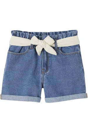 Vertbaudet Shorts Mädchen Jeansshorts mit Paperbag-Bund - Verkäufer: