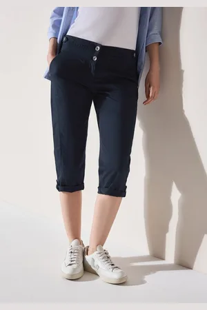 CECIL Caprihose Style New York mit Knopfdetails am Bund