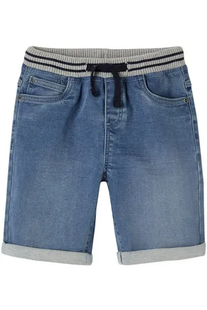 Vertbaudet Shorts Jungen Shorts mit Dehnbund, Denim-Look - Verkäufer: