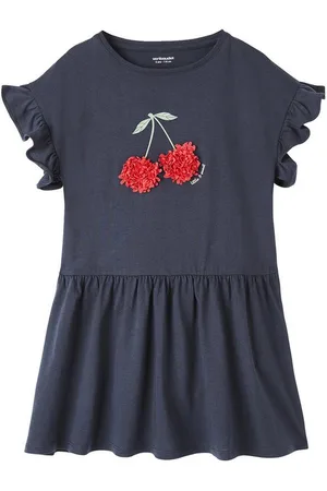 Vertbaudet Minikleid Mädchen Sommerkleid mit 3D-Motiv 3D-Applikation - Verkäufer: