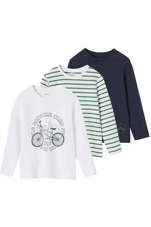 Vertbaudet Langarmshirt 3er-Pack Jungen Langarmshirts BASIC 3er-Pack - Verkäufer: