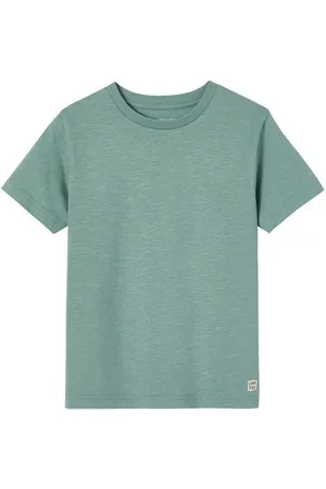 Vertbaudet Kurzarmshirt Jungen T-Shirt BASIC Zierlabel am Saum - Verkäufer: