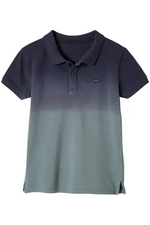 Vertbaudet Poloshirt Jungen Poloshirt, Dip-Dye-Effekt - Verkäufer:
