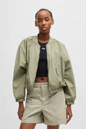 Hugo Blue Kurzblazer Asata-1-D_B mit Raglanärmeln Bomberjacke Bomber