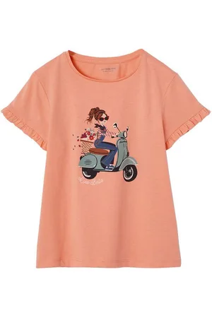 Vertbaudet Kurzarmshirt Mädchen T-Shirt Printmotiv - Verkäufer: