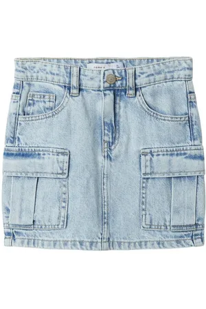 NAME IT Sommerrock Leichtes Denim Material, Cargo Taschendesign, casual Fit NKFMILLIE DNM CARGO SKIRT 5433-BF F - Verkäufer: ARIZONAS