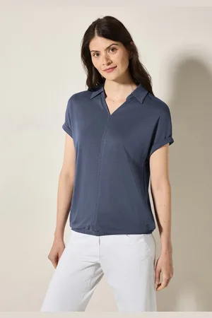 CECIL Poloshirt mit Elastiksaum
