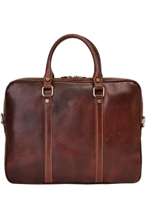 Piké Aktentasche, echt Leder, Made in Italy
