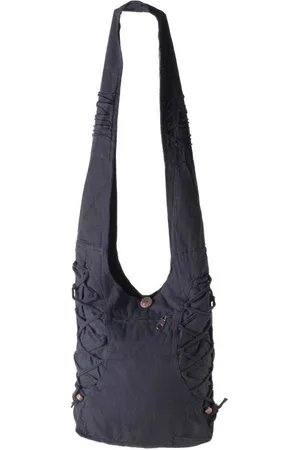 Vishes Shopper Yogi Umhängetasche aus Baumwolle mit Schnüren und Holzperlen, Hippie, Yoga Style - Verkäufer: - Alternative Bekleidung