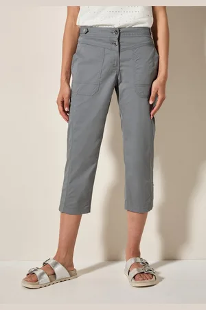 CECIL Caprihose Style New York mit Knopfdetails am Bund