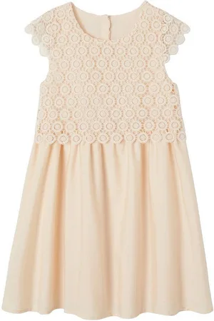 Vertbaudet Minikleid Festliches Mädchen Kleid mit Makrameespitze - Verkäufer: