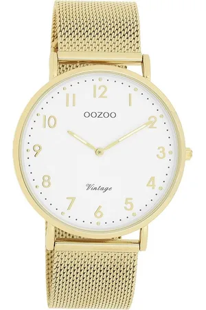 Oozoo Quarzuhr Unisex Armbanduhr Vintage Series, (Analoguhr), Damen, Herrenuhr rund, groß (ca. 40mm) Metallarmband, Fashion-Style - Verkäufer: Fit4Style Silberschmuck - IMPPAC