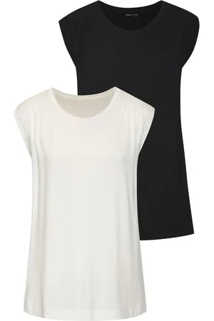 Lascana Shirttop mit Schulterraffung aus weichem Viskose-Stretch