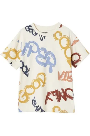 Vertbaudet Kurzarmshirt Jungen T-Shirt, Graffiti-Motive - Verkäufer: