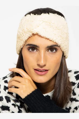 SASSYCLASSY Stirnband Weiches Stirnband Damen in Teddy Textil Winter Warmes Kopfband aus flauschigem Strickmaterial Schwarz Lilla - Verkäufer: