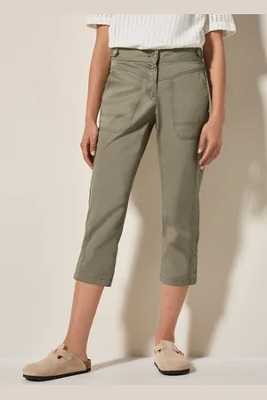 CECIL Caprihose Style New York mit Knopfdetails am Bund