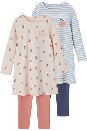 Vertbaudet Nachthemd 2er-Pack Mädchen Nachthemden & Leggings BASICS - Verkäufer: