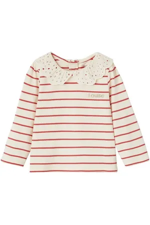 Vertbaudet Langarmshirt Baby Shirt mit besticktem Kragen Kragen mit Stickerei - Verkäufer: