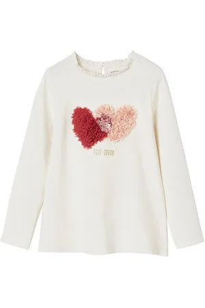 Vertbaudet Langarmshirt Mädchen Shirt mit Rüschendetails - Verkäufer: