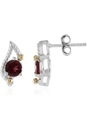 Cavill Ohrring-Set Schicke Rhodolith 925 Silber Ohrringe, 14K Akzente (2-tlg) - Verkäufer: Juwelo Deutschland GmbH