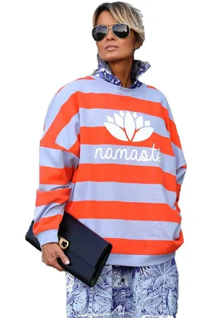 miss goodlife Sweatshirt Sweatshirt, Namaste, MG11737, Velvet/orange - Verkäufer: Lord of Label