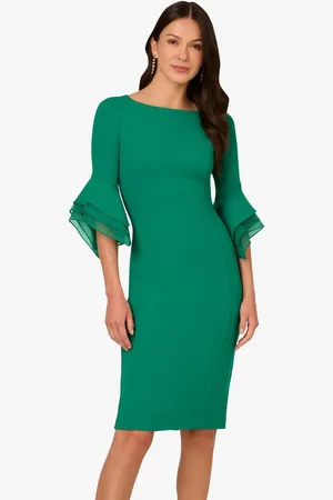 Adrianna Papell Cocktailkleid Knit Crepe Tiered Sleeve Dress Hochzeit, Cocktail, Brunch, Anlass - Verkäufer: GoJungo GmbH