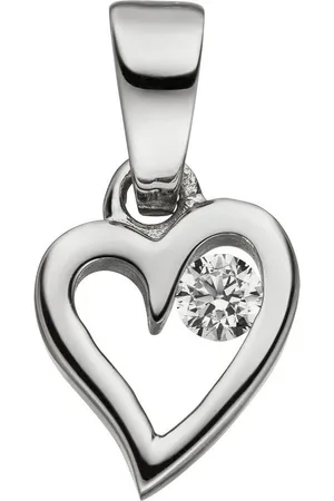 Jobo Herzanhänger Anhänger Kleines Herz, 925 Silber mit Zirkonia