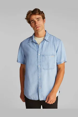 Calvin Klein Kurzarmhemd REGULAR SS DENIM SHIRT in hellblauer Waschung