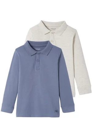 Vertbaudet Langarm-Poloshirt 2er-Pack Jungen Rugbyshirts Knopfleiste - Verkäufer:
