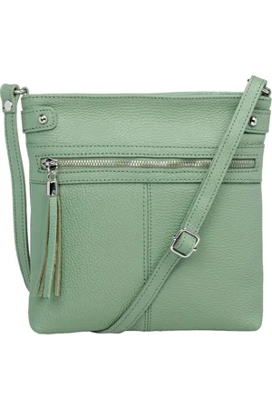 CASPAR Umhängetasche Mittelgroße Crossbody Bag Leder Tasche - CLASSIC LINE - Modell No.825, elegant, robust & unempfindlich - 100% Echtleder - Handmade in Italy - Verkäufer: & SIKORA