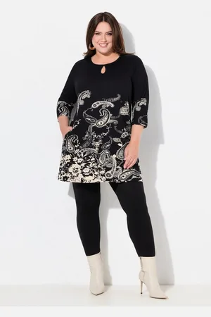 Ulla Popken Longshirt Longshirt bedruckt Rundhals Keyhole Langarm - Verkäufer: Popken Fashion Group