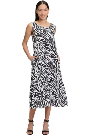 Betty Barclay Sommerkleid Stufenkleid weiter Ausschnitt Druck