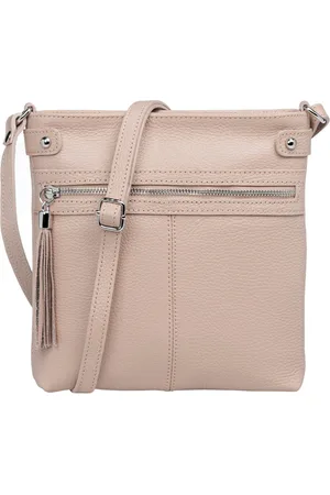 CASPAR Umhängetasche Mittelgroße Crossbody Bag Leder Tasche - CLASSIC LINE - Modell No.825, elegant, robust & unempfindlich - 100% Echtleder - Handmade in Italy - Verkäufer: & SIKORA
