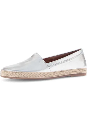 Gabor Slipper, Schlupfschuh, Bequemschuh, Flats mit jutebezogenem Plateau
