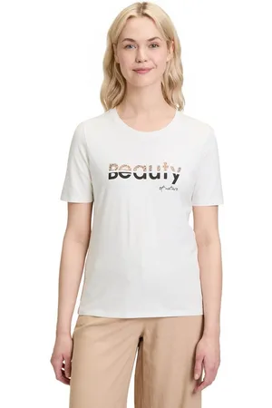 Betty Barclay Kurzarmshirt Basic Shirt mit Aufdruck (1-tlg) Foliendruck