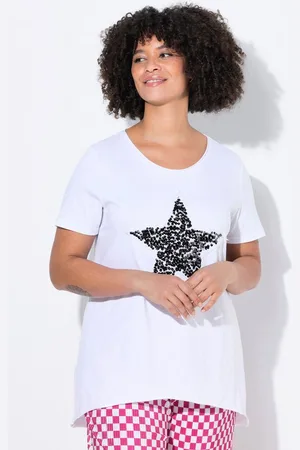 Angel of Style T-Shirt T-Shirt A-Linie Pailletten-Stern - Verkäufer: Popken Fashion Group