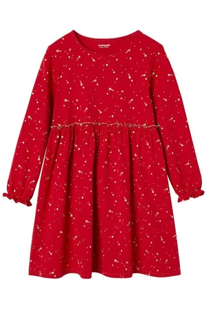 Vertbaudet Minikleid Festliches Mädchen Kleid mit Glanzsternen - Verkäufer: