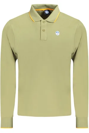 North Sails Poloshirt Grünes Herren-Langarmshirt mit Kontrastdetails und - Verkäufer: Redeve