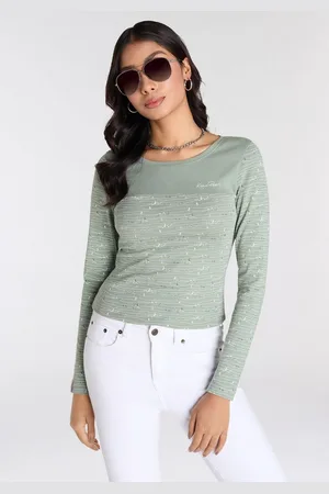 KangaROOS Langarmshirt Langarm, sehr figurbetont, aus Baumwolle