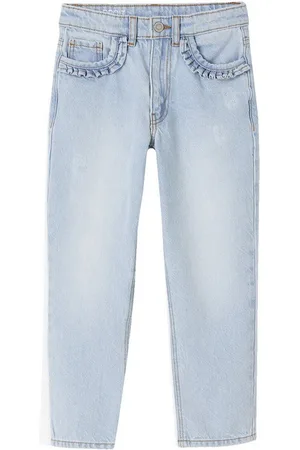 Vertbaudet 7/8-Caprijeans Gerade Mädchen Jeans, Hüftweite REGULAR - Verkäufer: