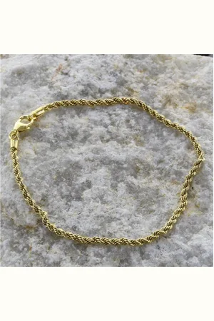 HOPLO Goldarmband Goldkette Kordelkette Länge 19cm - Breite 2,7mm - 585-14 Karat Gold - Verkäufer: Holzenplotz